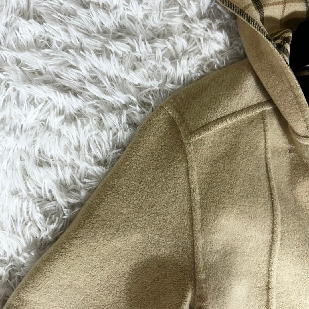 美品✨《バーバリーロンドン》カシミヤ混 ダブルフェイス フーデッドコート36