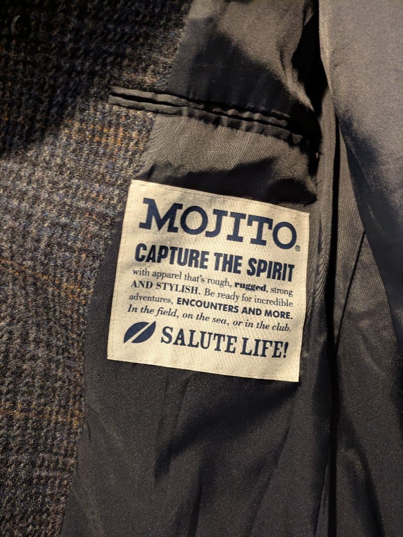 MOJITO Harris Tweed ステンカラーコート Mサイズ グレー系 - メルカリ