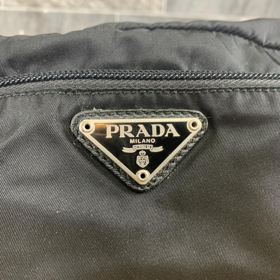 PRADA プラダ MV28 ポーチ ナイロン レザー ギャランティーカード付 美
