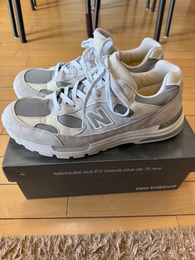 New Balance 992 ホワイトグレー スニーカー 29.5cm