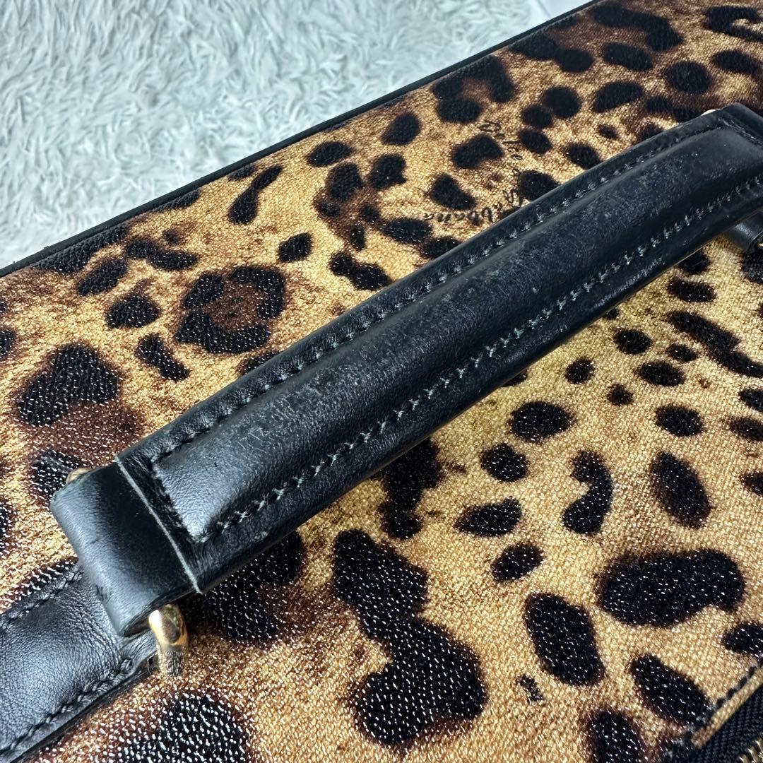 美品 PVCドルガバ レオパード ヒョウ柄 大型キャリーケース 旅行や