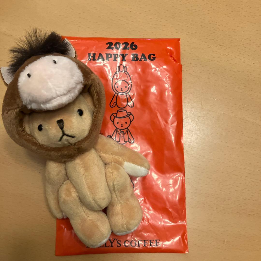 タリーズコーヒー 2026福袋 ハッピーバッグ 干支ミニテディ くま