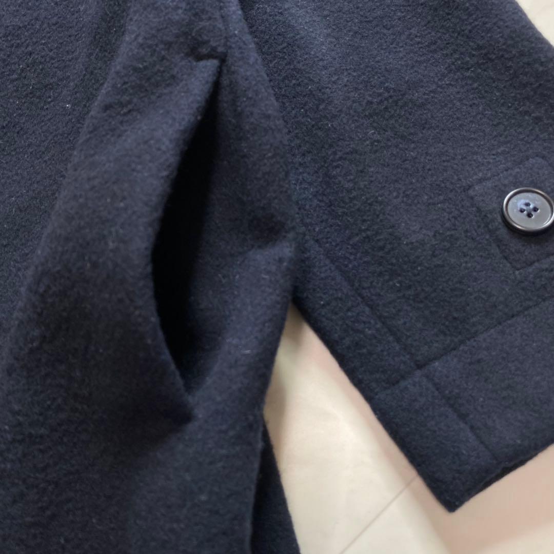 グランマママドーター ネイビー濃紺 スタンドカラー ダッフルコート