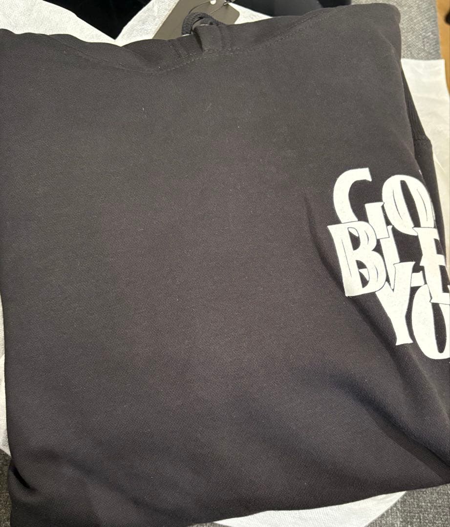 最終価格　福岡限定　浜崎あゆみ×MFC フーディー　ブラック×ホワイト　Lサイズ