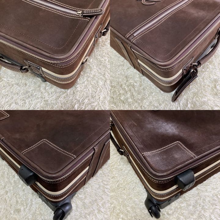 LOEWE】キャリーケース アナグラム スムースレザー 焦茶色 大容量