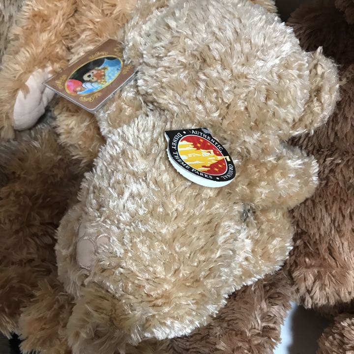 WDW ランドタグ クリーム ダッフィー ビーズ ぬいぐるみ