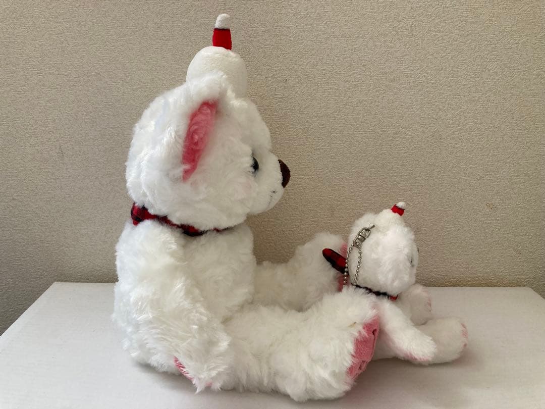 K*z様 レア希少　ご当地ベア京都タワー　テディベアぬいぐるみ　大小2体セット藤