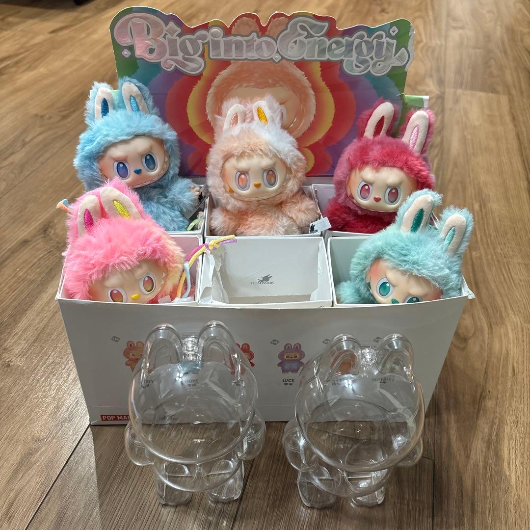 ラブブTHE MONSTERS ぬいぐるみ 5色セット　おまけケース2個付き