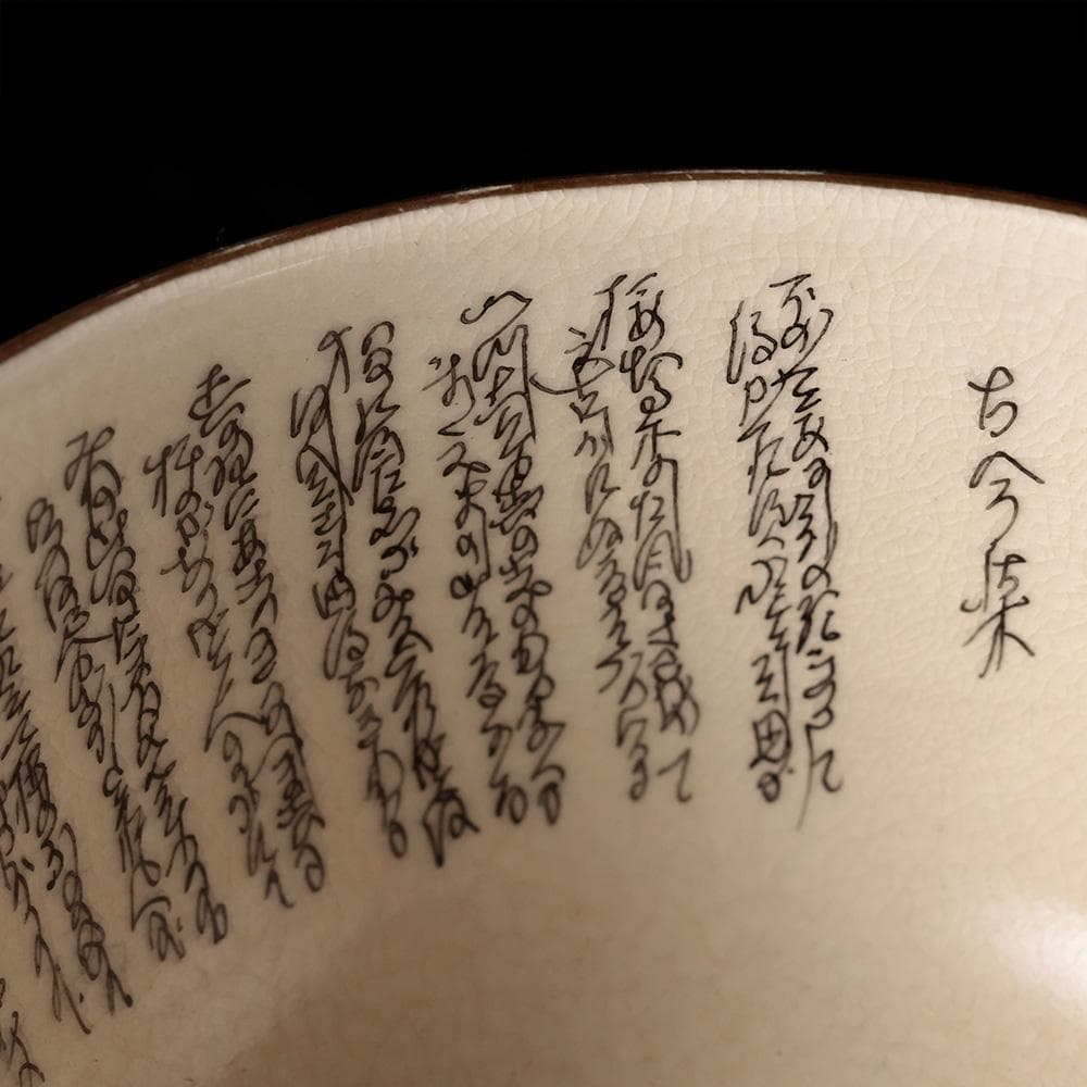 九谷焼 鶴山作 御抹茶碗 細字 百人一首 古今和歌集 共箱 茶道具 - メルカリ