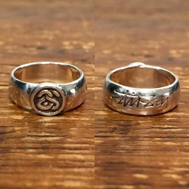 90's 初期 OLD Stussy シルバー ssリンク リング ヴィンテージ - メルカリ