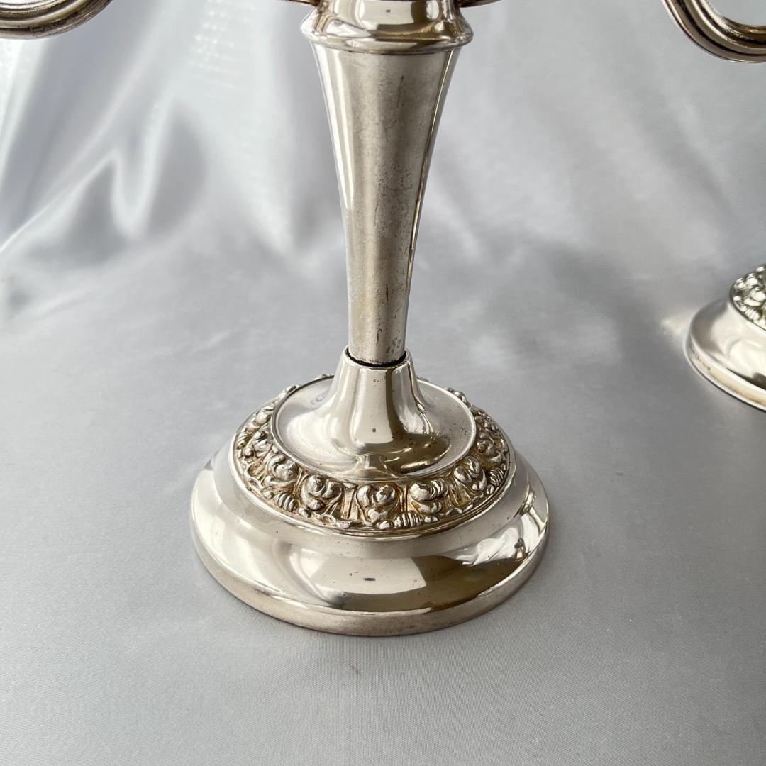 IANTHE】 薔薇モチーフのキャンドルスタンド トリプルホルダー 2本