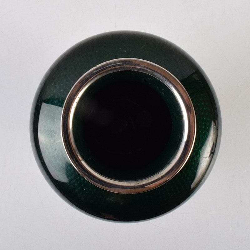 七宝焼 熱化工業 透釉 花鳥文 花瓶 唐木台・箱付 V R9322 - メルカリ