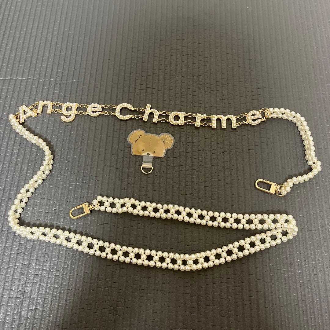 Ange Charme アンジュシャルム スマホストラップ パール 辻希美 - メルカリ