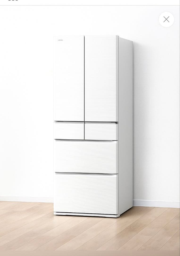 冷蔵庫 日立Hタイプ ピュアホワイト R-H49X-W 2025年製 冷蔵庫 Hタイプ ピュアホワイト R-H49X-W ［幅65cm /485L /6ドア