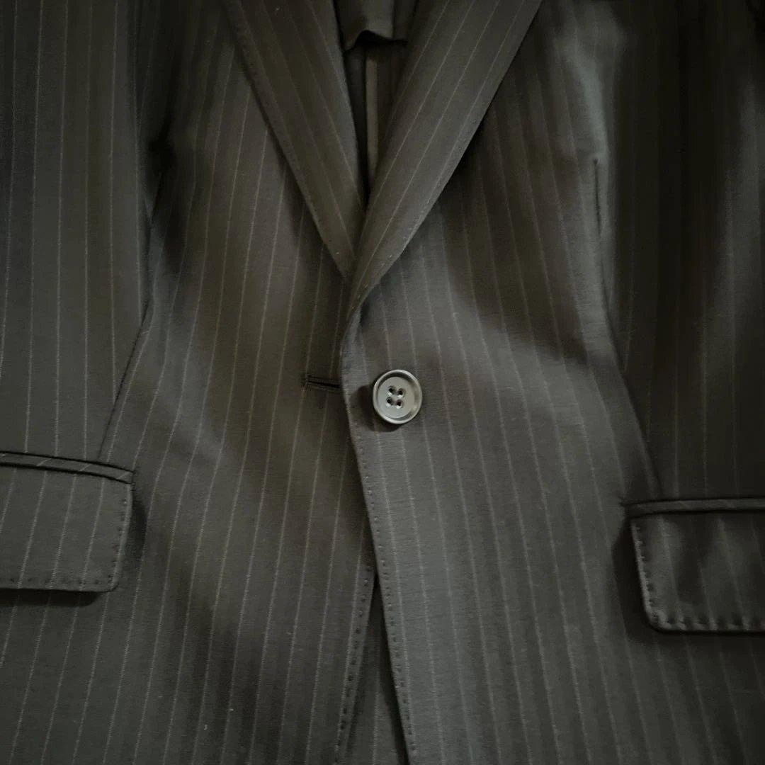 23 区 ストライプ ブラックスーツ サイズ44