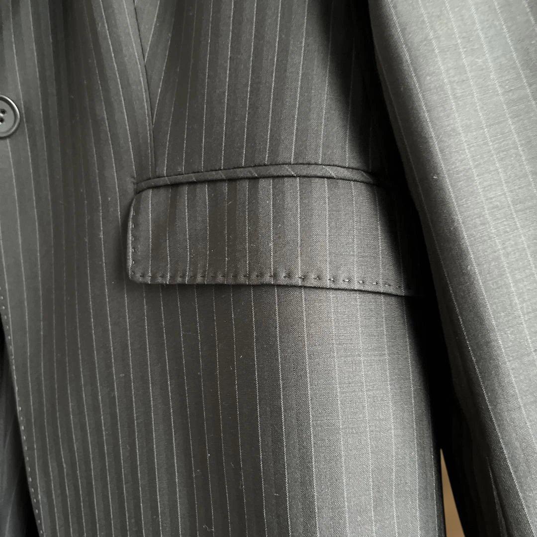 23 区 ストライプ ブラックスーツ サイズ44