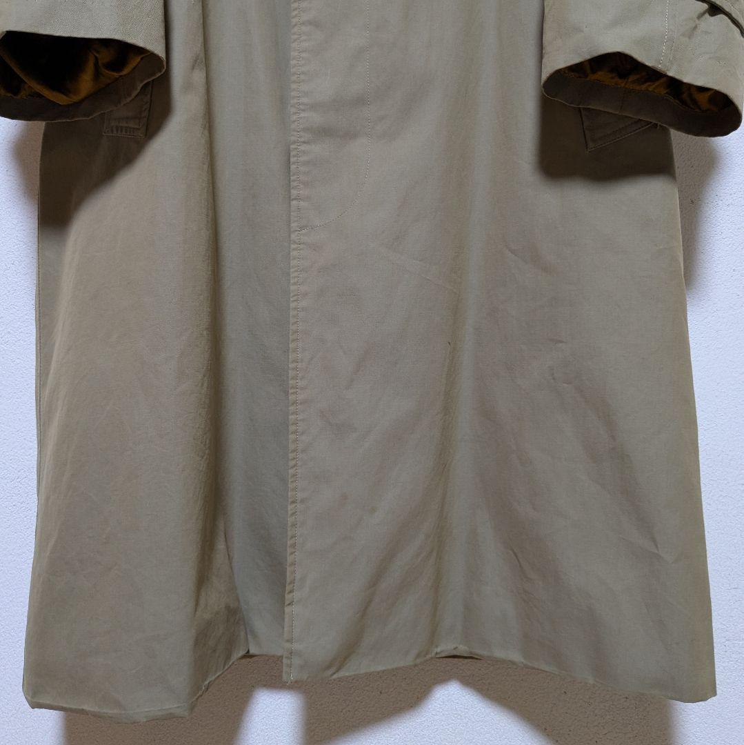 英国製 80〜90s バーバリー ステンカラーコート メンズ コットン 玉虫