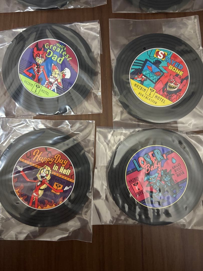 全9種コンプリート【一番くじG賞/レコード風ラバーコースター】ハズビン•ホテル
