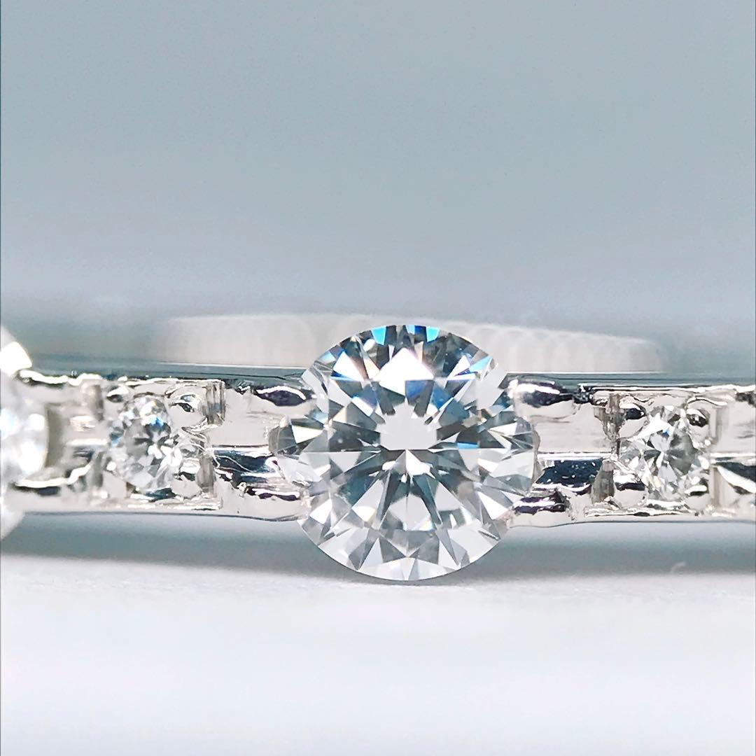 0.30ct ロイヤルアッシャー ダイヤモンドリング PT900 エタニティ