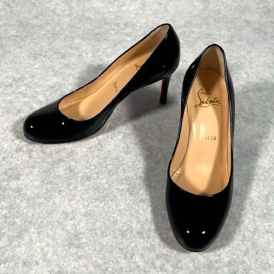 【極美品】クリスチャンルブタン パテントレザー パンプス レッドソール イタリア Miss Z - 80 mm パンプス - パテントレザー - ピンク - ウィメンズ