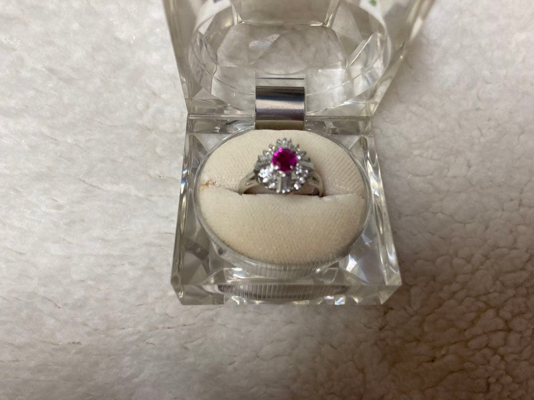 本日2/10最終価格100,000円天然ルビーメレダイヤリング12号再査定済み！