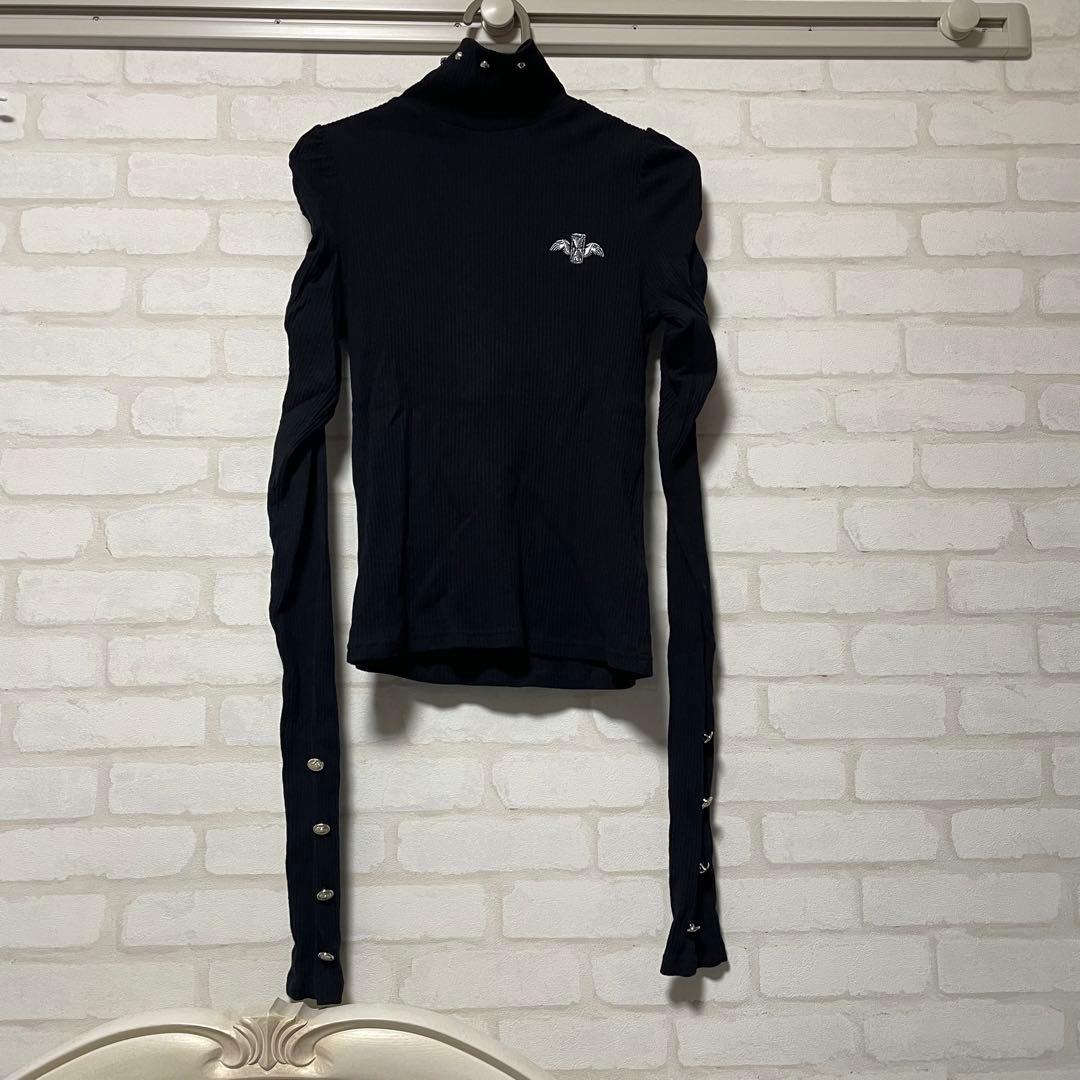 DimMoire ディムモアールくしゅくしゅニットトップス 黒 - メルカリ