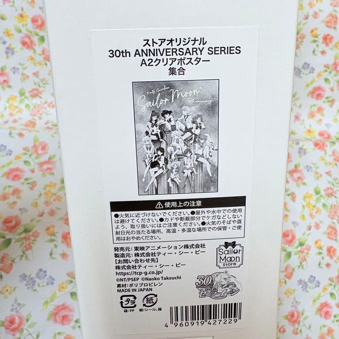 セーラームーン　30th ANNIVERSARY A2クリアポスター　集合