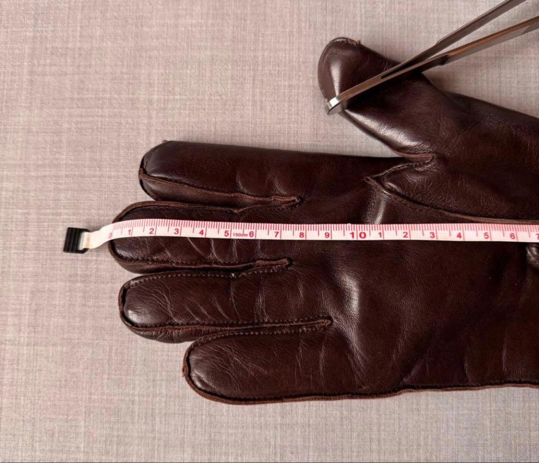 DENTS デンツ ラビットファー レザーグローブ ブラウン