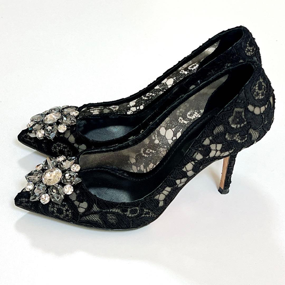 ちいちゃん様専用】DOLCE&GABBANA パンプス 35 1/2レース 黒 - メルカリ