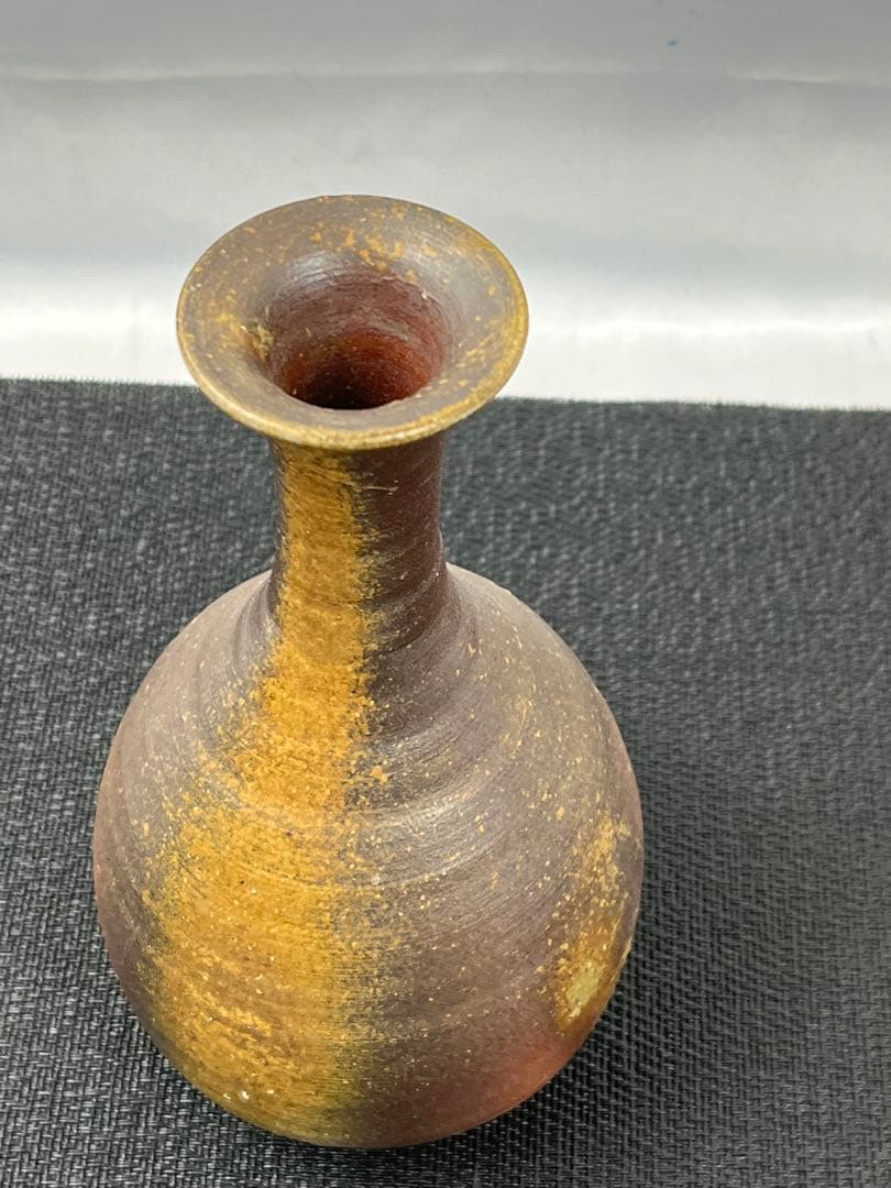 備前焼 榊原 清人作 花入 花瓶 一輪挿し 共箱 1181