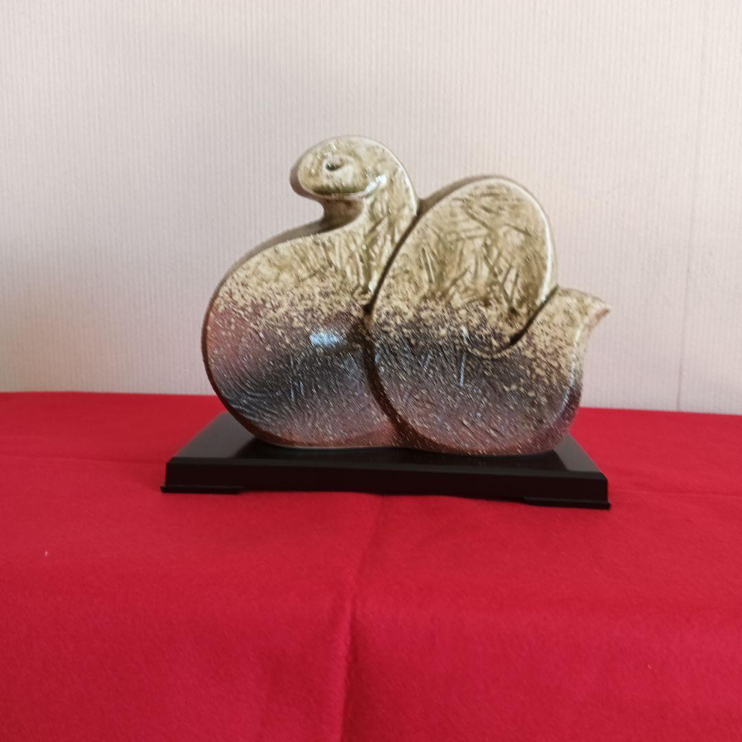 美品】信楽焼上田彩煌 陶彫十二支 辛巳 - メルカリ