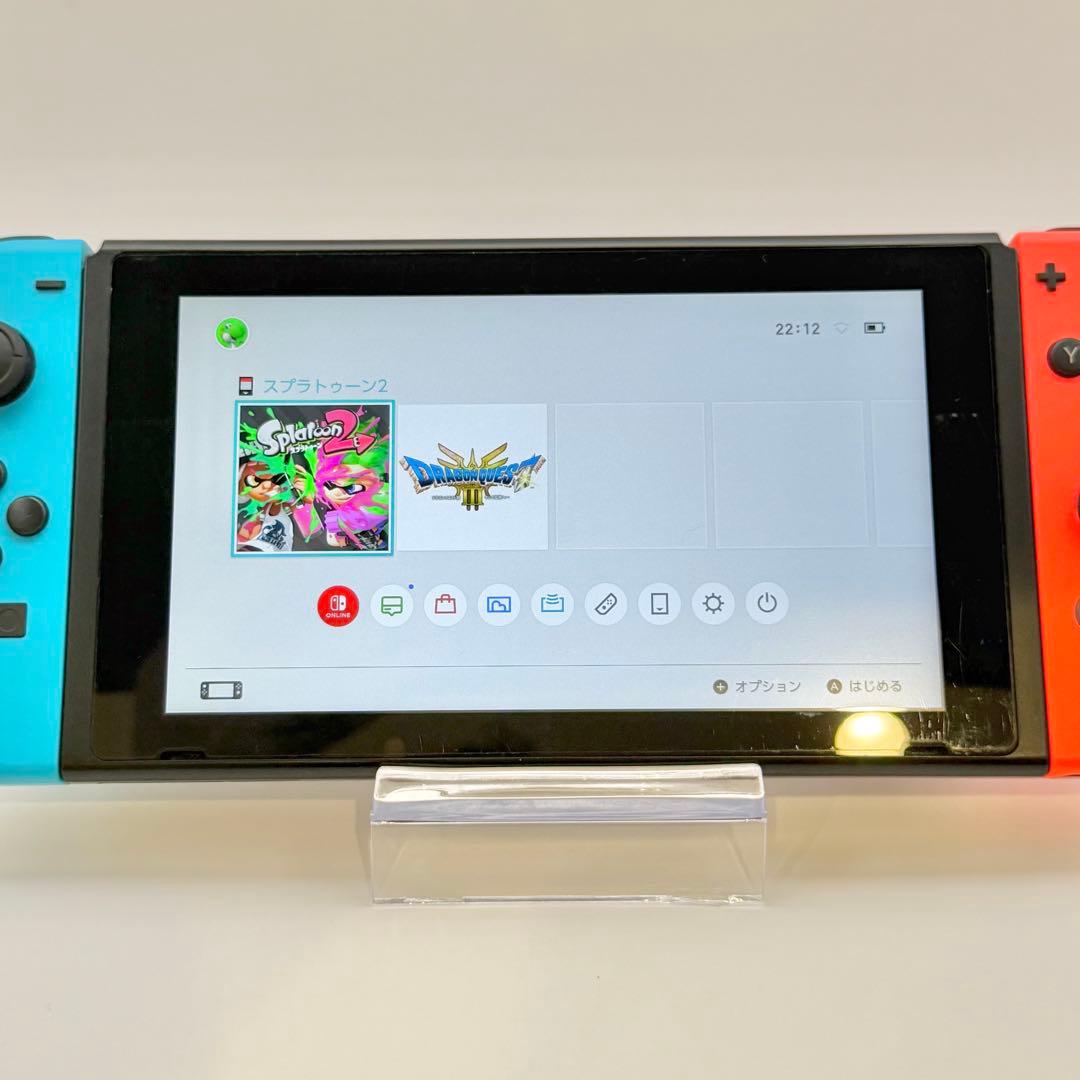 動作確認済】Nintendo Switch 本体のみ 液晶フィルム付・画面良好