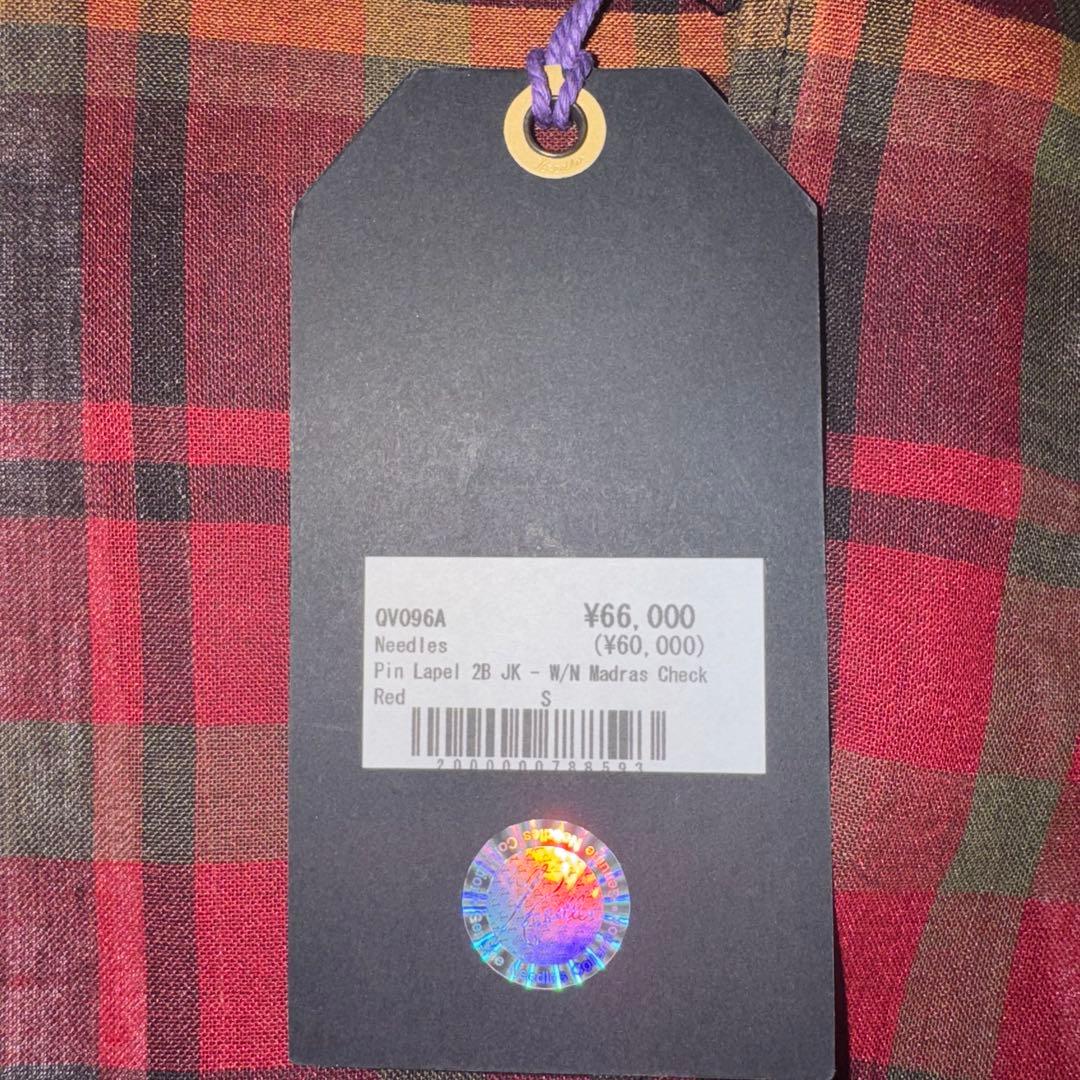 needles W/N MADRAS CHECK 赤 セットアップ 上下セット