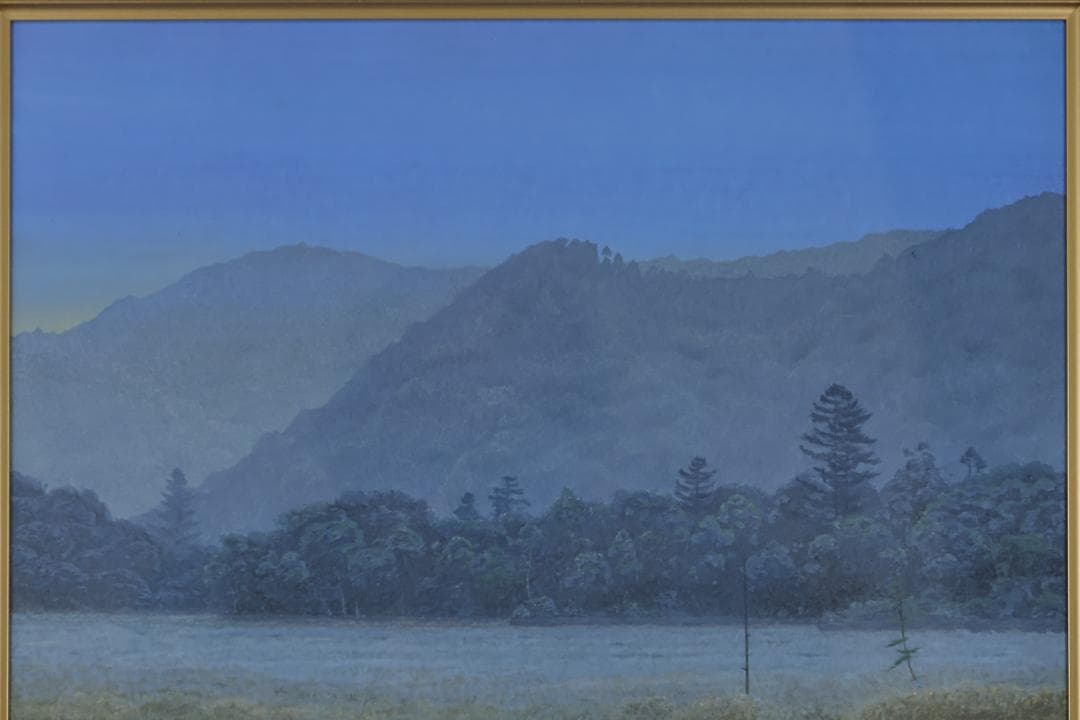 黒岩善隆 『 月光 』 P10号 日本画 共シール 真作保証 BJ211 - メルカリ