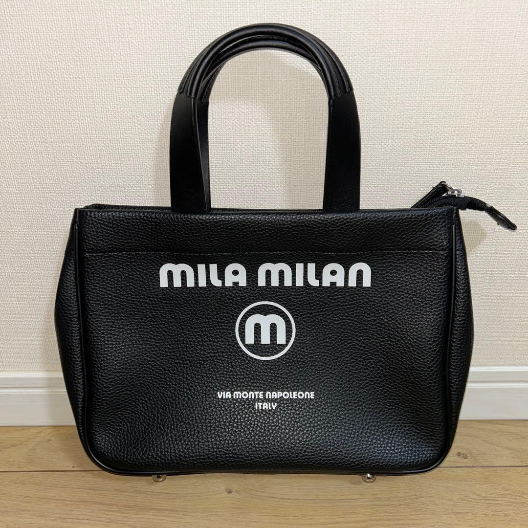 メンズ トートバッグ MILA MILAN ブラック オシャレ ほぼ新品未使用