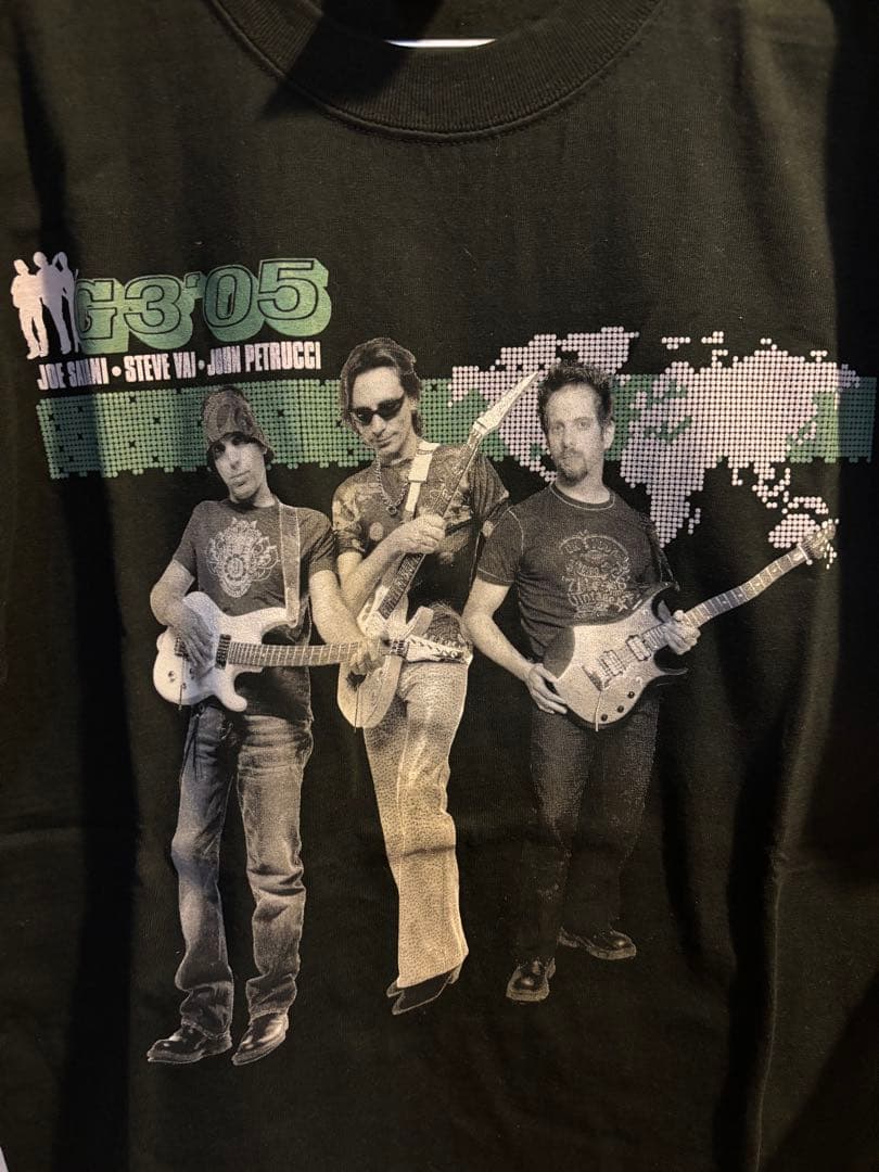 2005年G3 来日記念Tシャツ サトリアーニ、ヴァイ、ペトルーシ