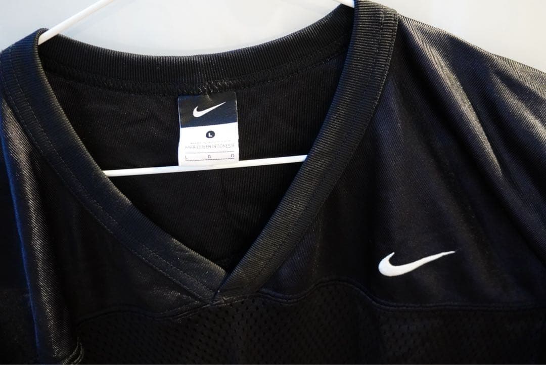 Nike ブラック メッシュシャツ L - メルカリ