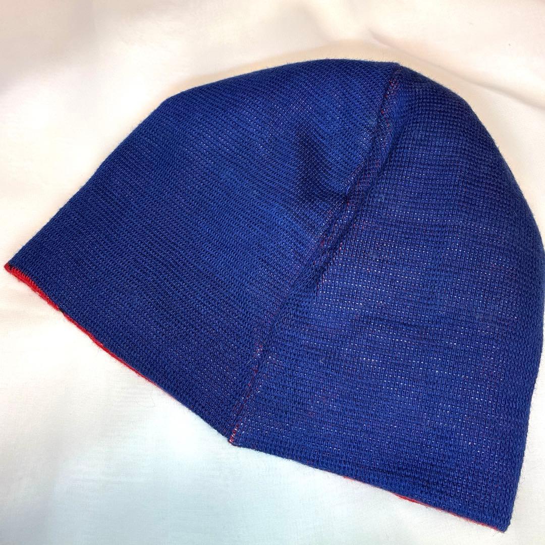 リバーシブル ニットキャップ　　　　　　ローリングストーンズCAP 帽子 赤青
