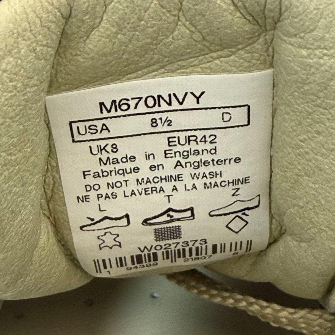 まわるり UK製 ニューバランス M670NVY 26.5cm ネイビー