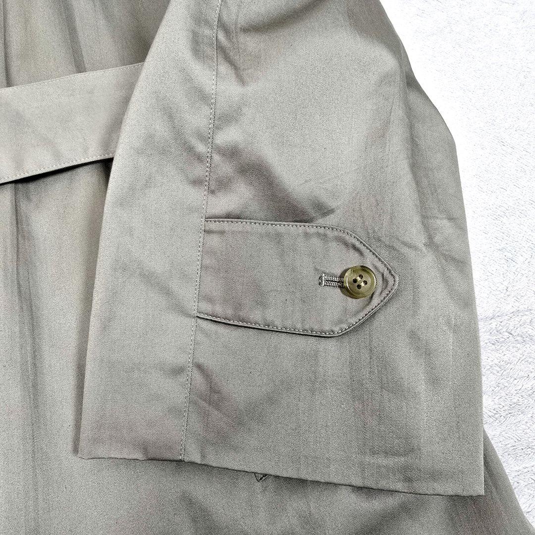 バーバリー ステンカラーコート ノバチェック ロングコート カーキ