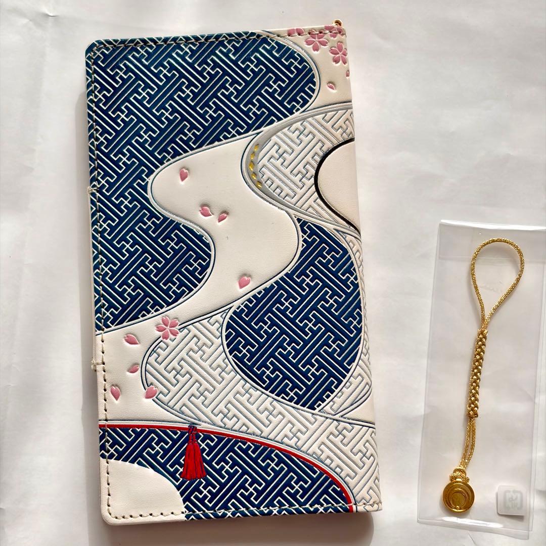 【希少★完売品★新品】刀剣乱舞×浅草文庫　友禅染牛革スマホケース 三日月宗近