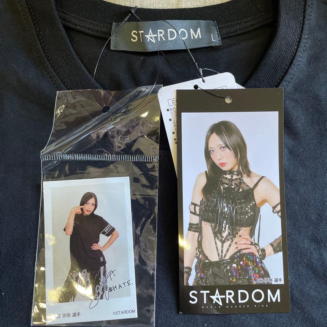 L スターダム 上谷沙弥 Tシャツ ステッカー付 H.A.T.E - メルカリ