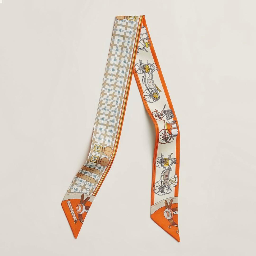 【新品】エルメス HERMES ツイリー 《馬車の変遷》