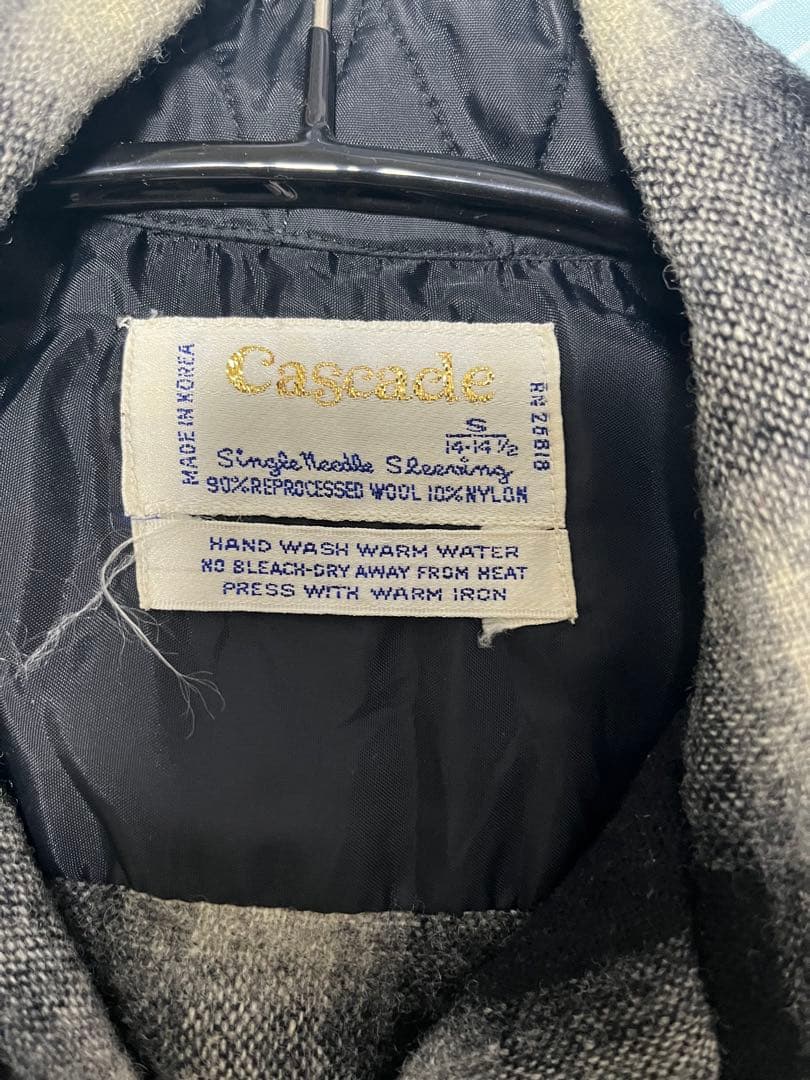 cascade ウールシャツ オンブレ ブラック ヴィンテージ - メルカリ