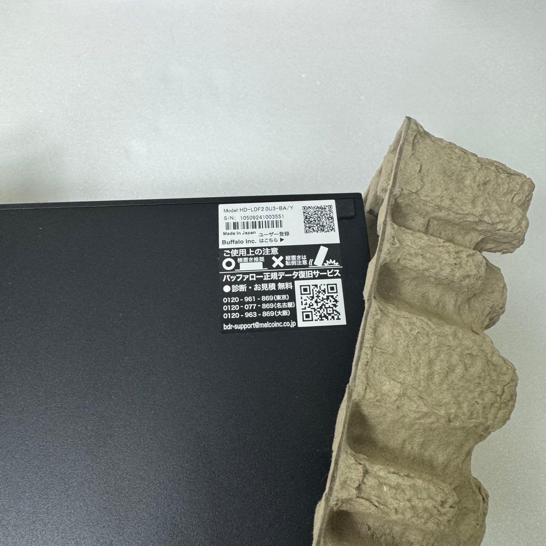【未使用】BUFFALO 2.0TB HDD HD-LDF2.0U3-BA/Y