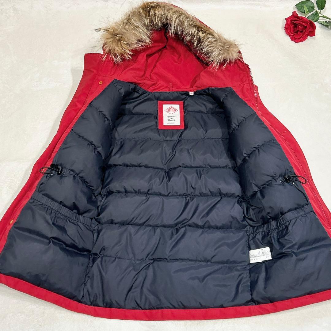 未使用級美品✨ danton ダントン ダウンジャケット 赤 40 ファー