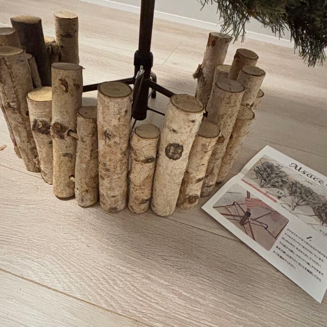 正規品 アルザス クリスマスツリー 120cm 脚元隠し、トップスター