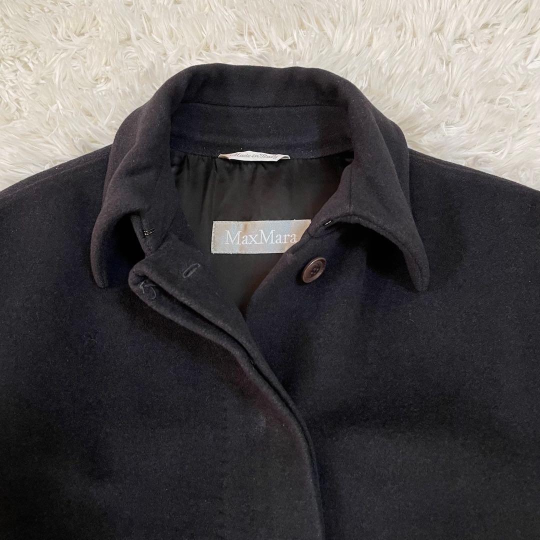 マックスマーラ ステンカラーコート ロングコート アンゴラ シルク
