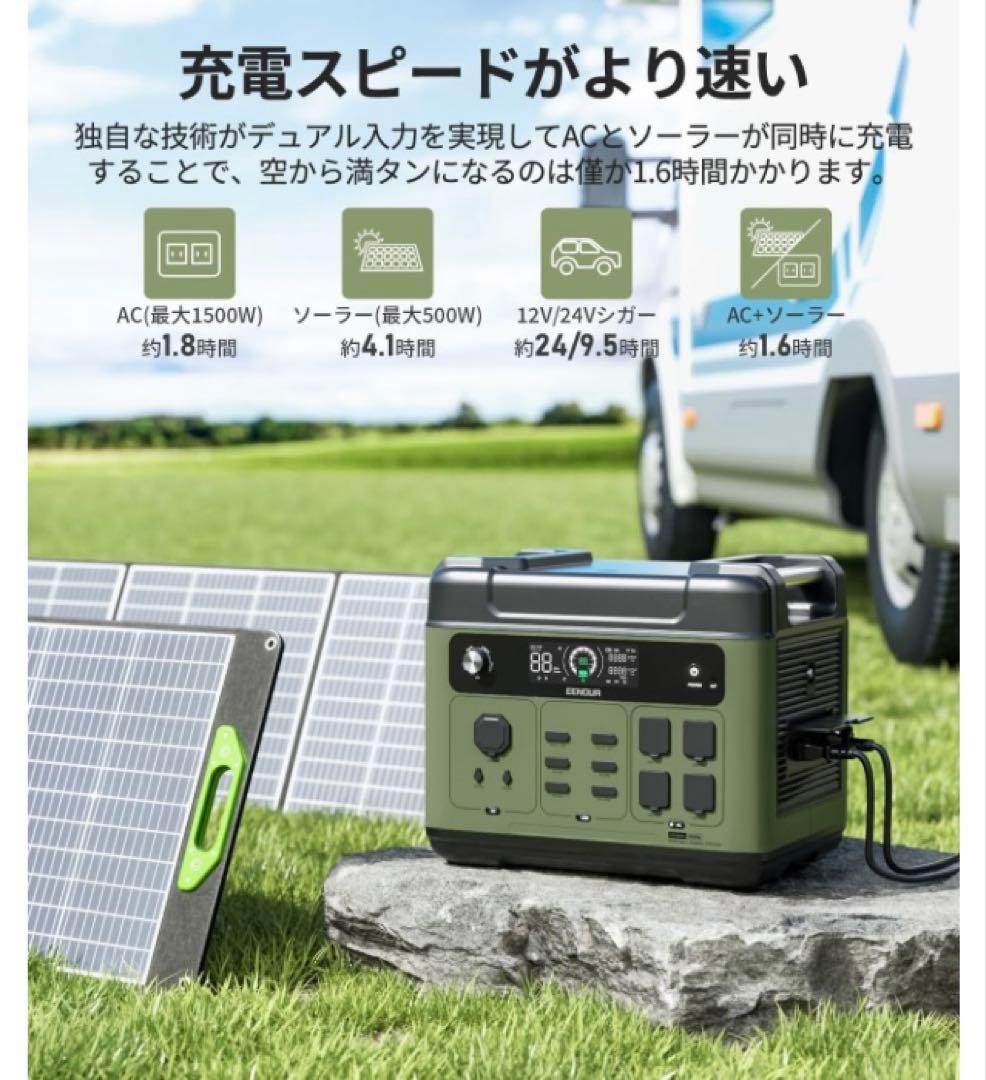 《最終値下げ》EENOUR ポータブル電源 P2001PLUS大容量・保証有り