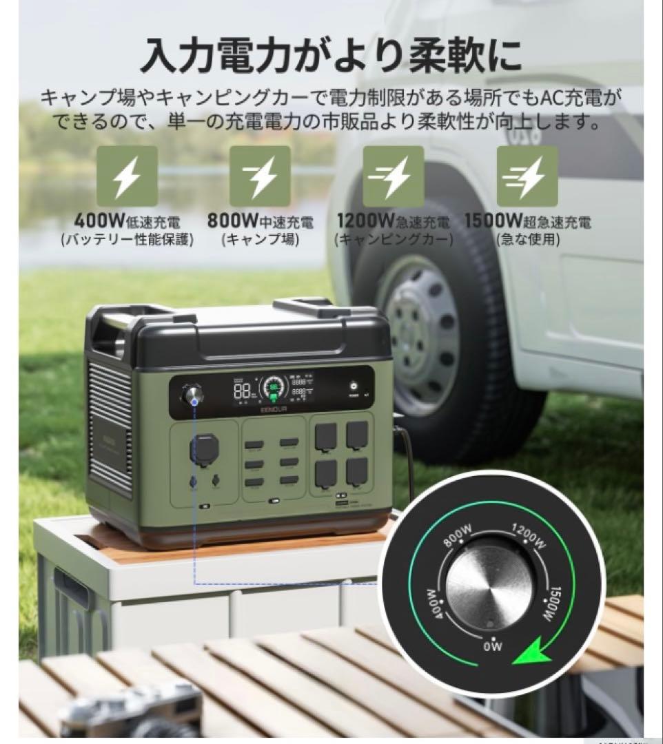 《最終値下げ》EENOUR ポータブル電源 P2001PLUS大容量・保証有り